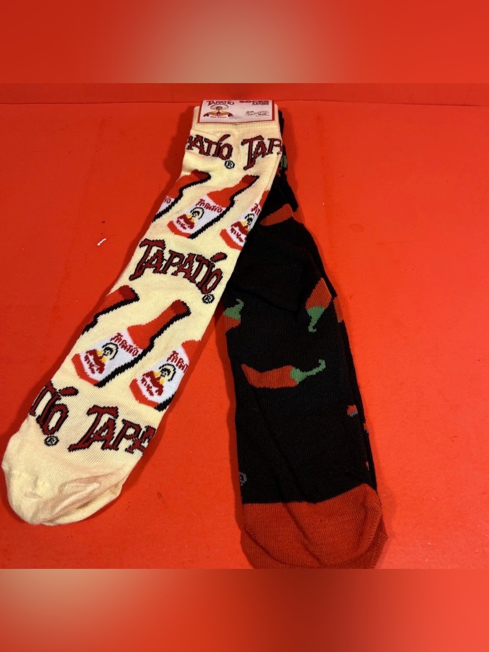 NWT Odd Sox Tapatio Hot Sauce 2 Pair Crew Socks Size Large 8-12